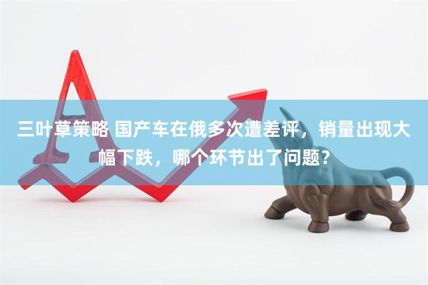 三叶草策略 国产车在俄多次遭差评，销量出现大幅下跌，哪个环节出了问题？