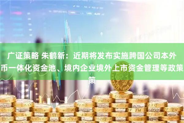 广证策略 朱鹤新：近期将发布实施跨国公司本外币一体化资金池、境内企业境外上市资金管理等政策